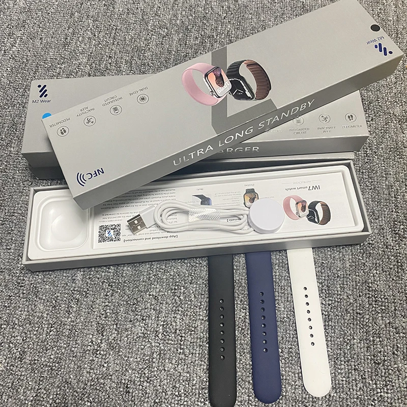 Новинка 2022 умные часы IW7 с беспроводным зарядным устройством ремешок из цинкового сплава водонепроницаемый браслет шагомер приложение M2 Wear IW 7