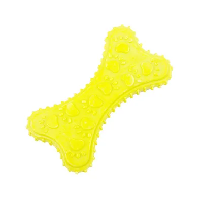 Cross-border exclusively for Amazon TPR pet toys Molar teeth rubber anti-bite paw print biscuit chewing toy