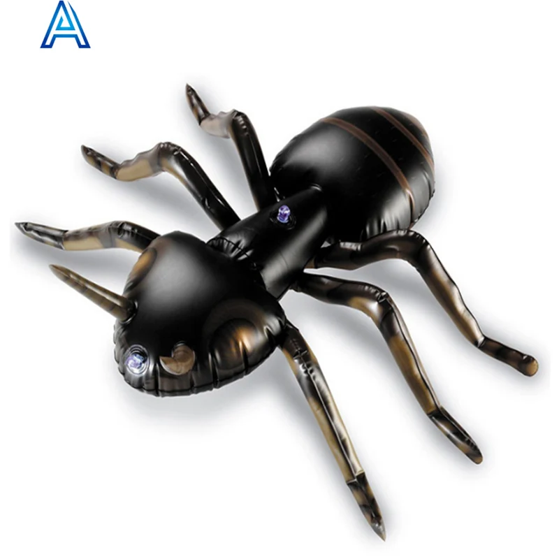 Customize full printing lifelike 3D cartoon vinyl PVC air blow inflatable hanging insect ant bee locust spider toy