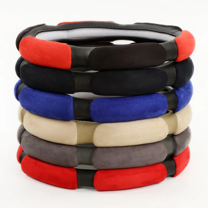 Лидер продаж, модные красочные кожаные автомобильные аксессуары, чехол на руль автомобиля