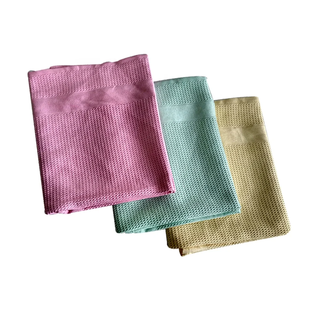 3Pk Super Absorbent  Microfiber Scrubber Cloths 42X68Cm  40X60Cm Waffle Tea Towel For Walmart