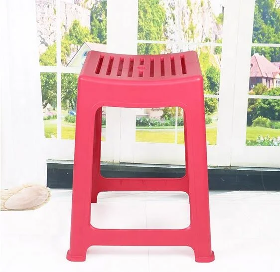 Breathable Plastic Square Stackable Plastic Stool Plastic bath Stool