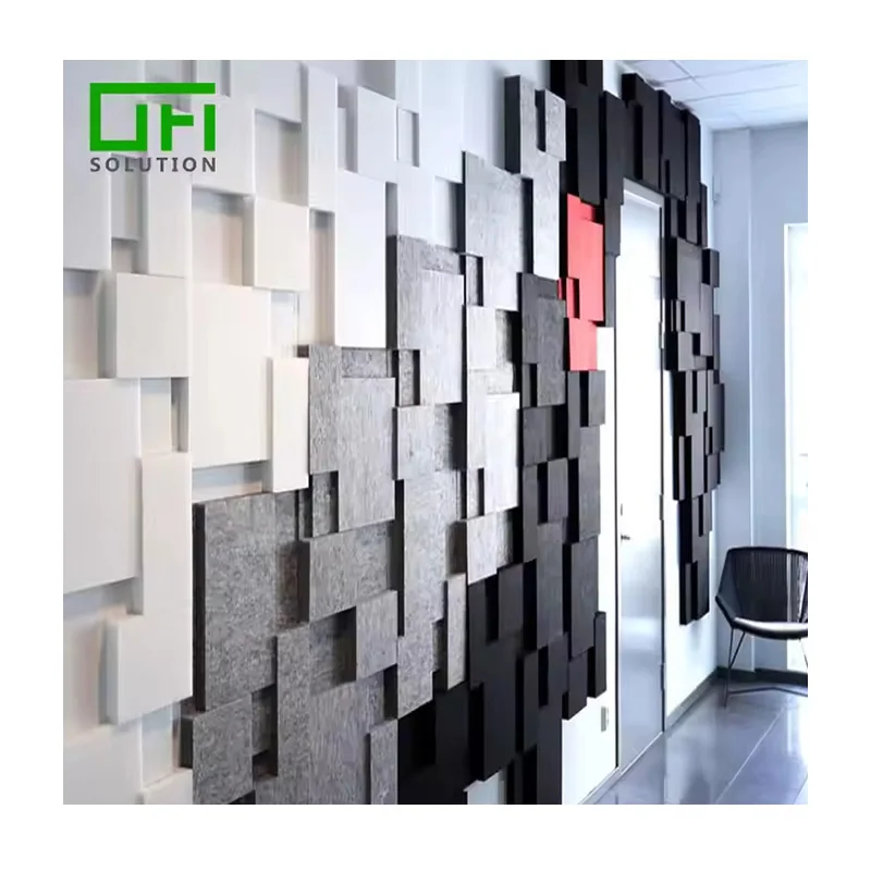 European Style Modern Design Eco-friendly Fireproof Polyester Decorative Acoustic Panel Colorful Sound Advantage Board