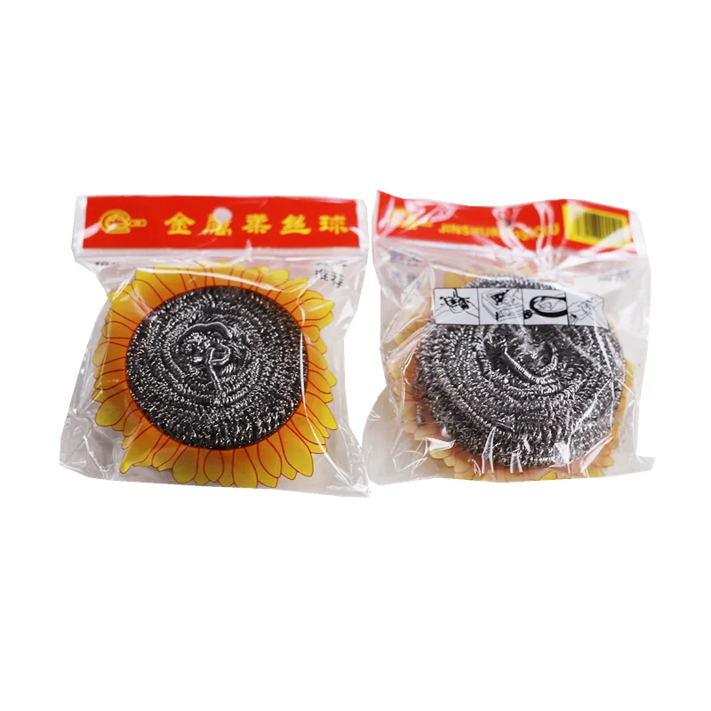 Metal Stainless Steel Wire Wool Pot Scourer Scrubber Sponges Scrubbing For Cleaning Kitchen