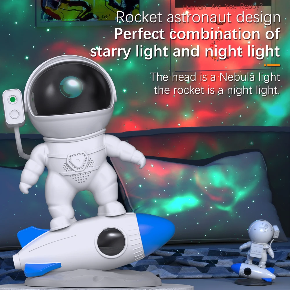 USB Led RGB Desk Starry Night Light Astronaut Laser Star Projector Room Decor Lights
