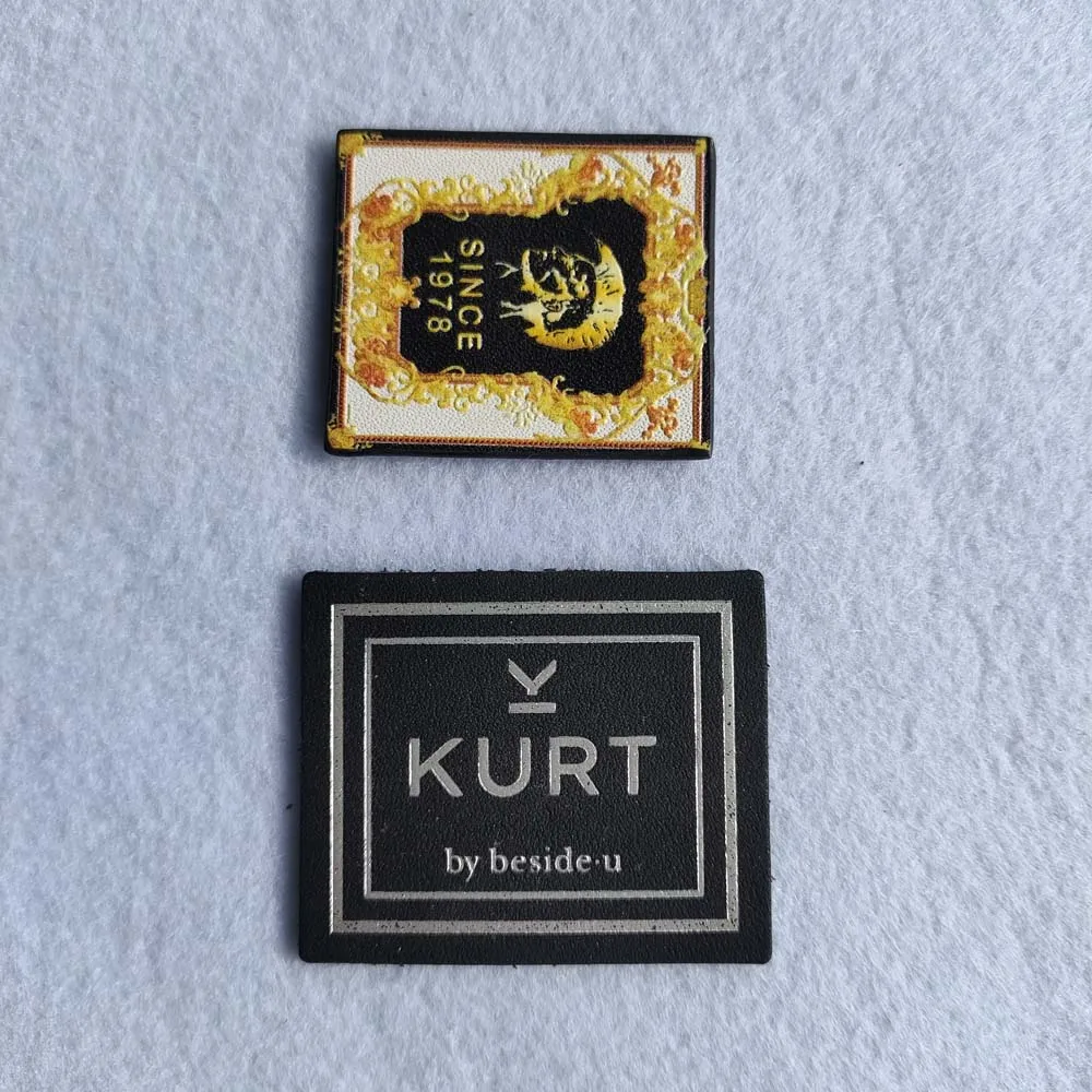 Manufacturer Custom Leather Label Embossed for Garment Handbag Decorative Patch TPU Leather Logo Label