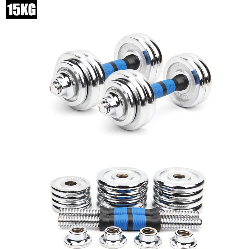 15kg Adjustable Dumbbell Set Transforms into an Adjustable Barbell Rust-Resistant Iron Workout Equipment for Gym Workouts