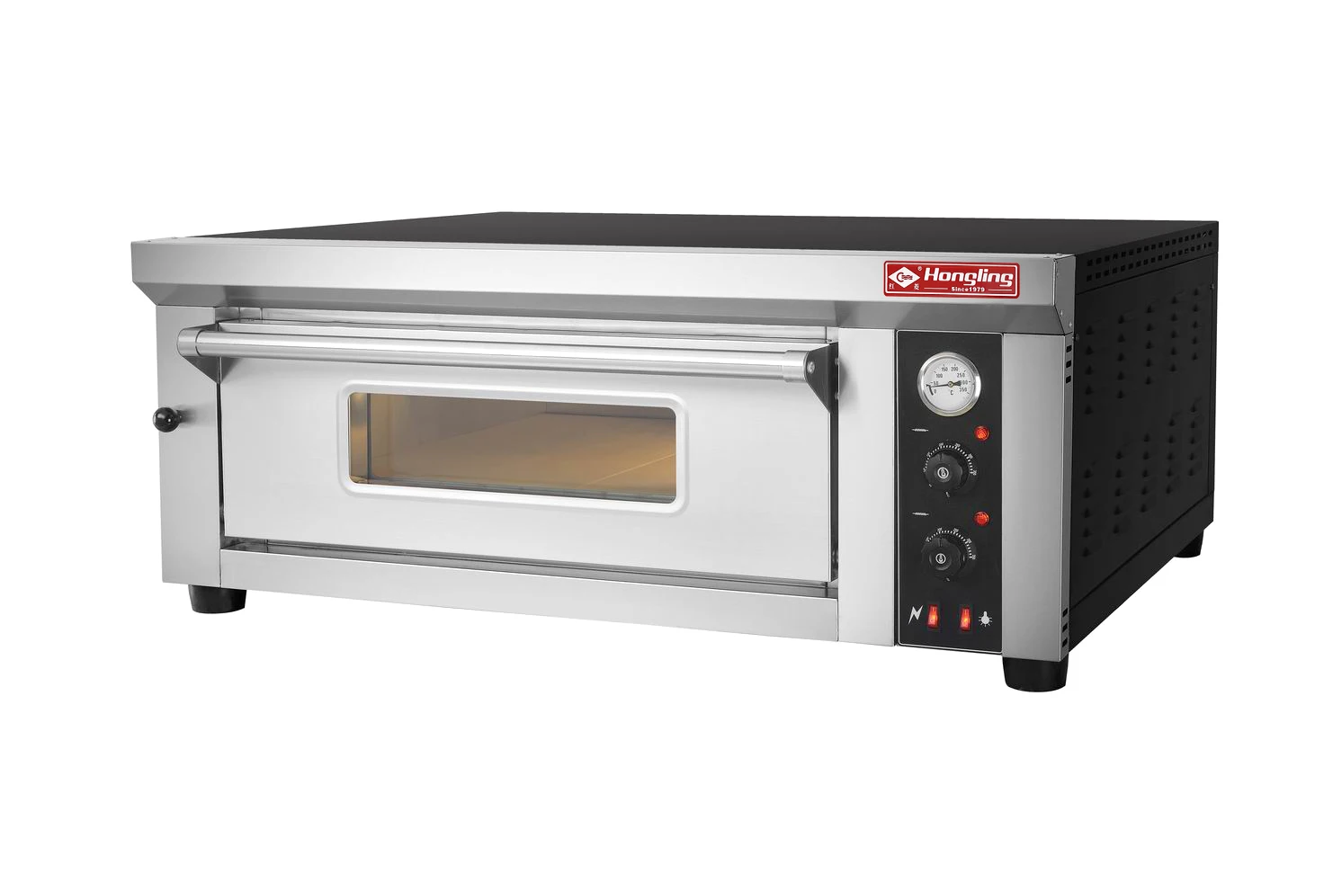 Commercial Bakery Equipment Double Deck Gas Pizza Oven for Restaurant