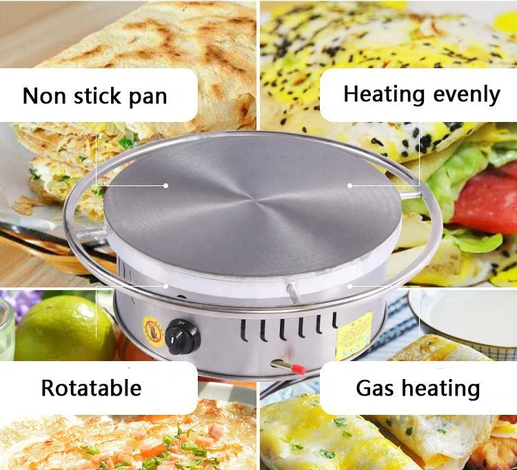 2024 Rotating gas heating Baked Flat Pancake Making machine Flat Arabic Bread Making Machine