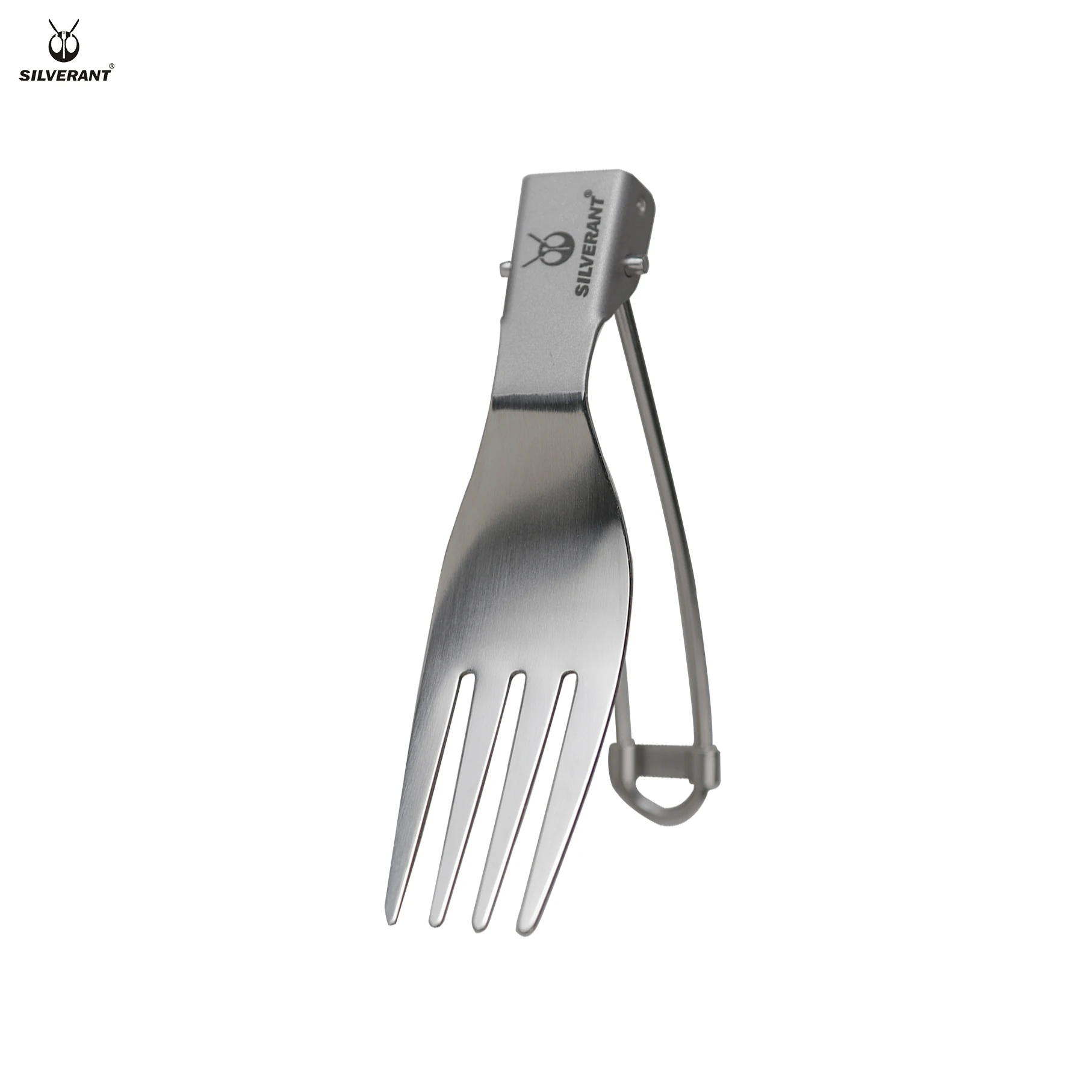 folding handle titanium  fork with bag