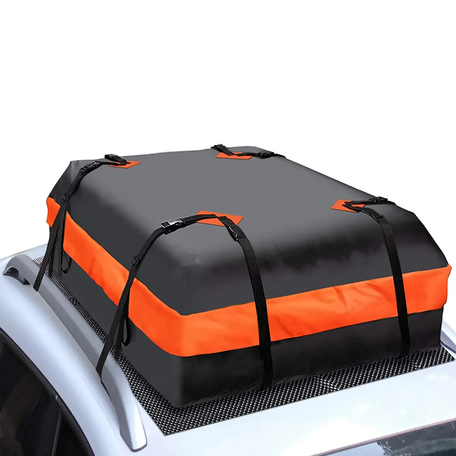 rooftop top cargo carrier bag waterproof 15 cubic feet for all cars with/without rack car roof bag