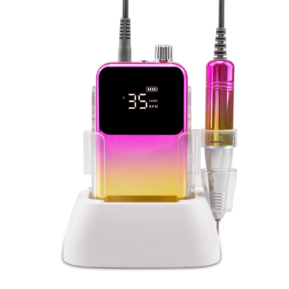 E File Nail Drill Machine 35000rpm Professional Rechargeable Brushless Motor Nail Drill Machine Strong