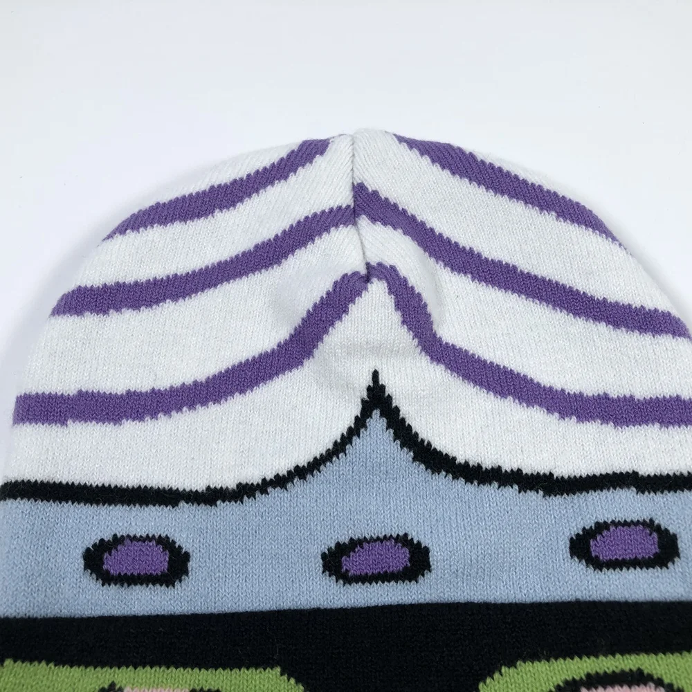 OEM high quality popular fashion acrylic knit unisex green cute funny winter hats custom frog design jacquard beanie with ears