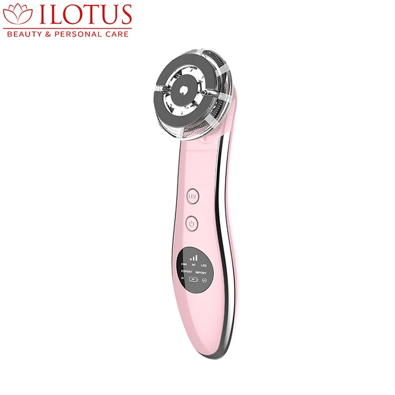 
6 In 1 RF Skin Tighten Machine, Portable LED RF Microcurrent EMS Face Lift Beauty Device Wrinkle Remover 