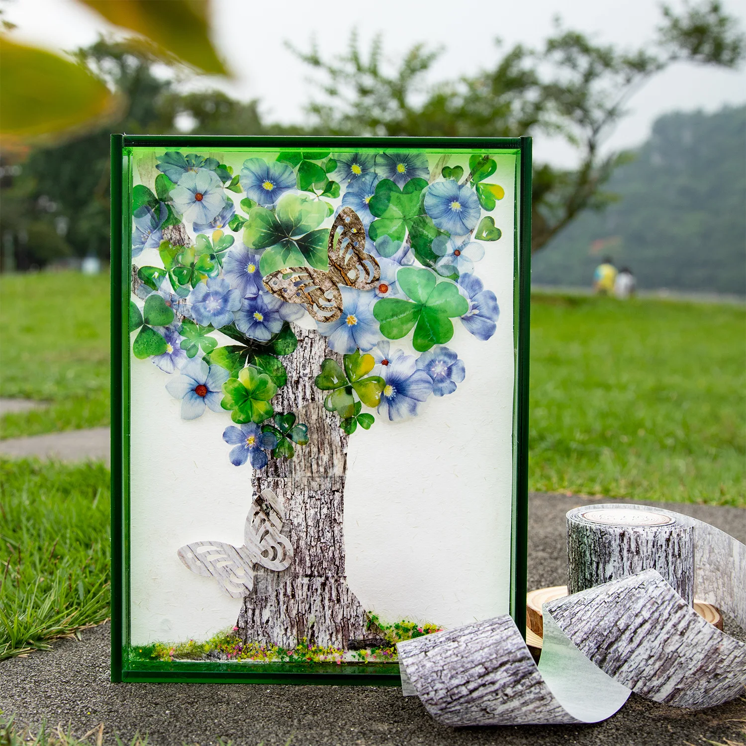 2M/Roll Tape Tree Tape Series Tree Theme Handbook DIY Decorative Recycled Stickers