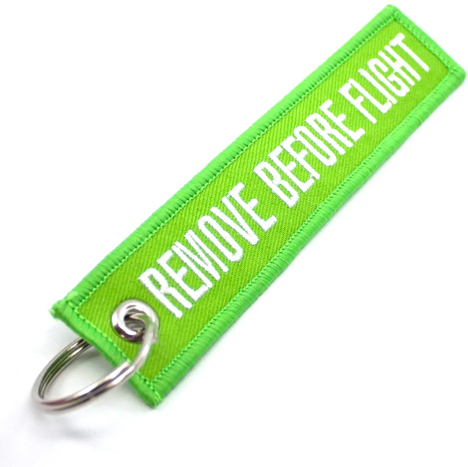 
Custom Multi Color American Flag Keychain Backpacks Luggage and Gifts Key Ring and Carabiner decoration woven label 