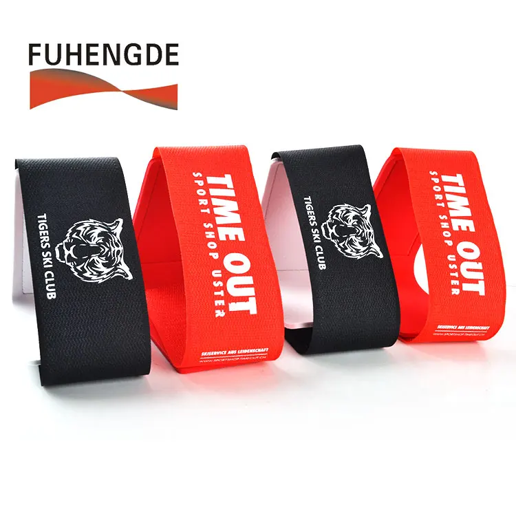 Adjustable Hook And Loop  Ski Ties 55*480 mm Snowboard and Ski Fastener Straps Binding Strap With Logo Custom