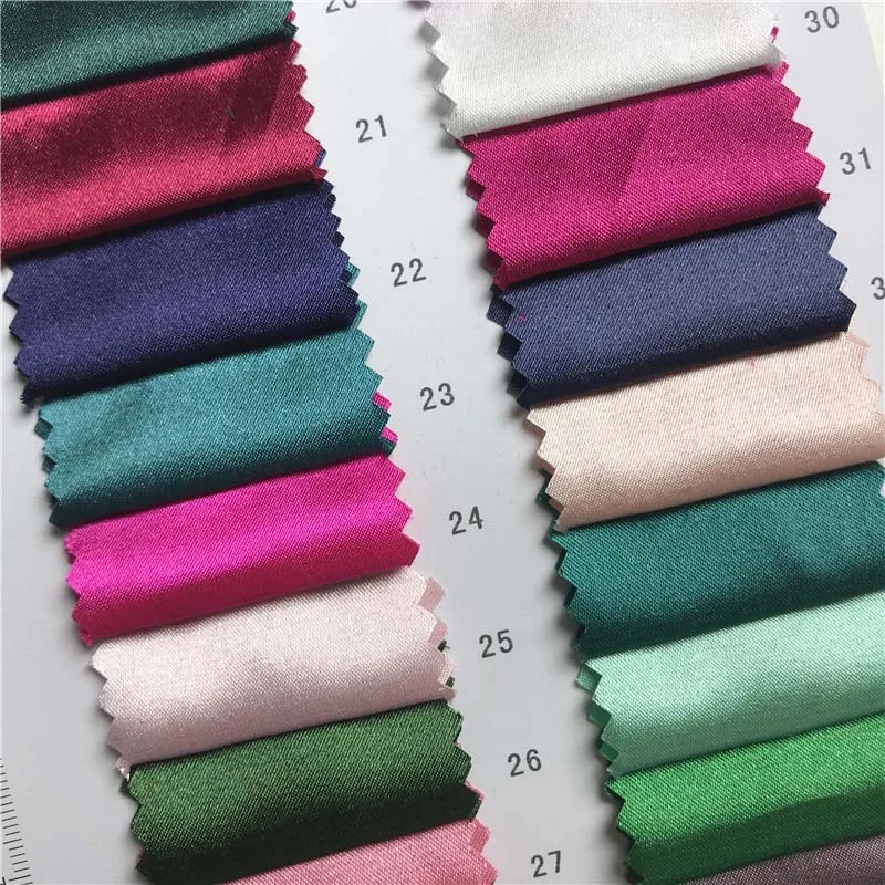 wholesale high quality 100% polyester silk satin fabric for party dress pajamas