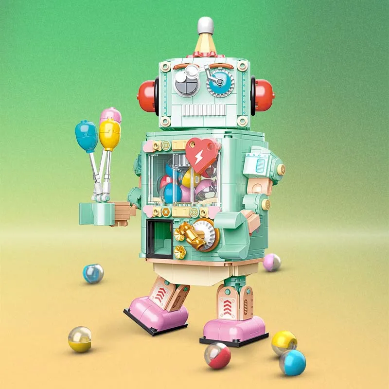JAKI 8218 Cashapon Machine Robot Building blocks JK Maker Pop game series bricks toy for kids Christmas gift