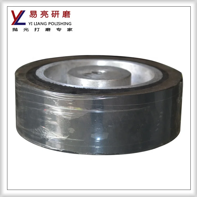 steel iron metal pieces abrasive belt rubber coated aluminum sanding wheel