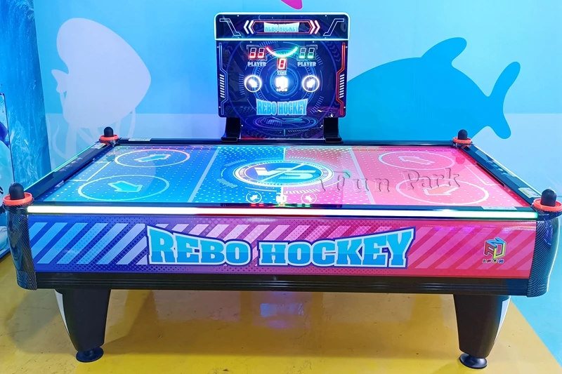 Newest Redemption Games 4 Players Rebo Hockey Game machine Multi Pucks Air Hockey Table