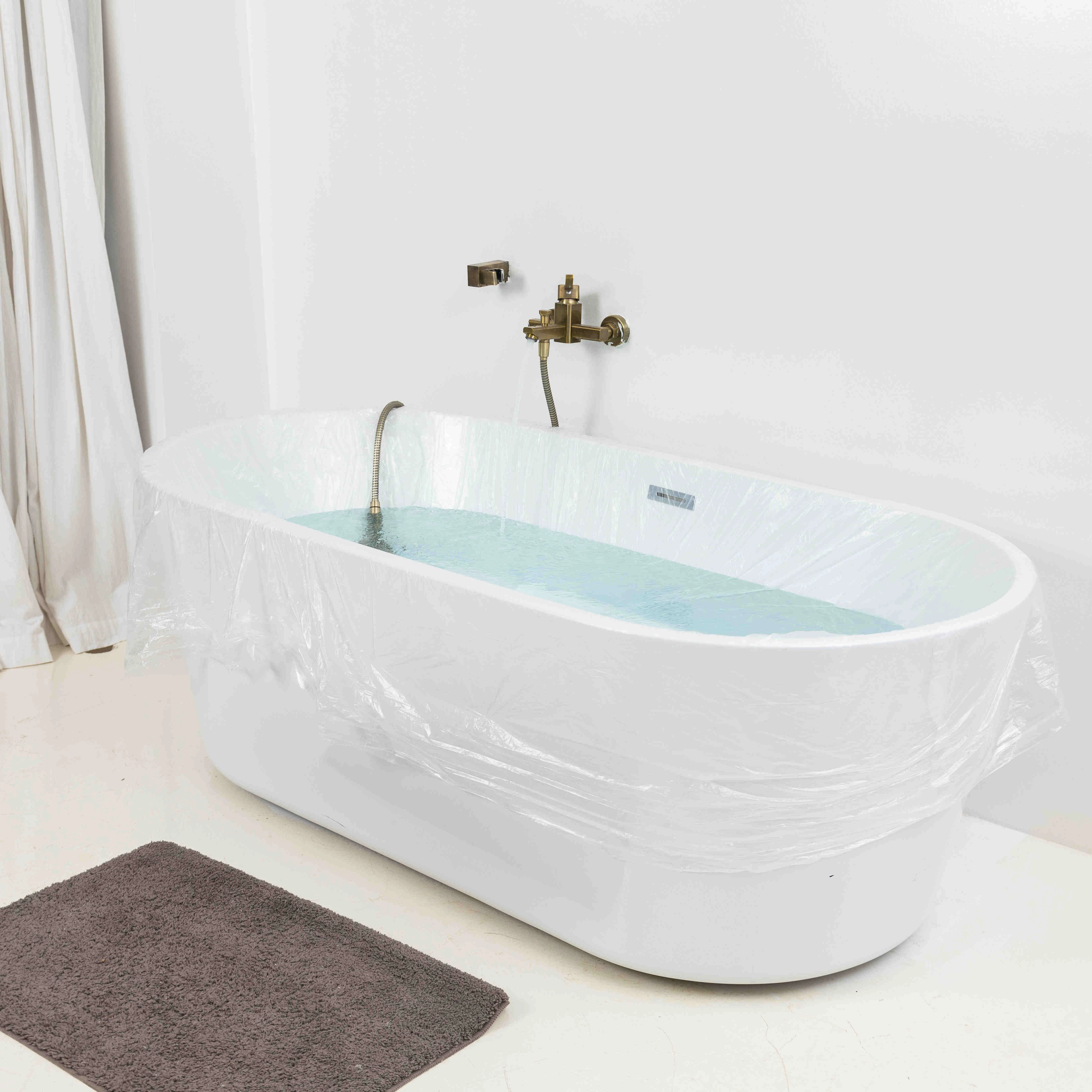 Hotel and sauna use disposable PE film bath bag baby bath bag clean hygienic for business and travel