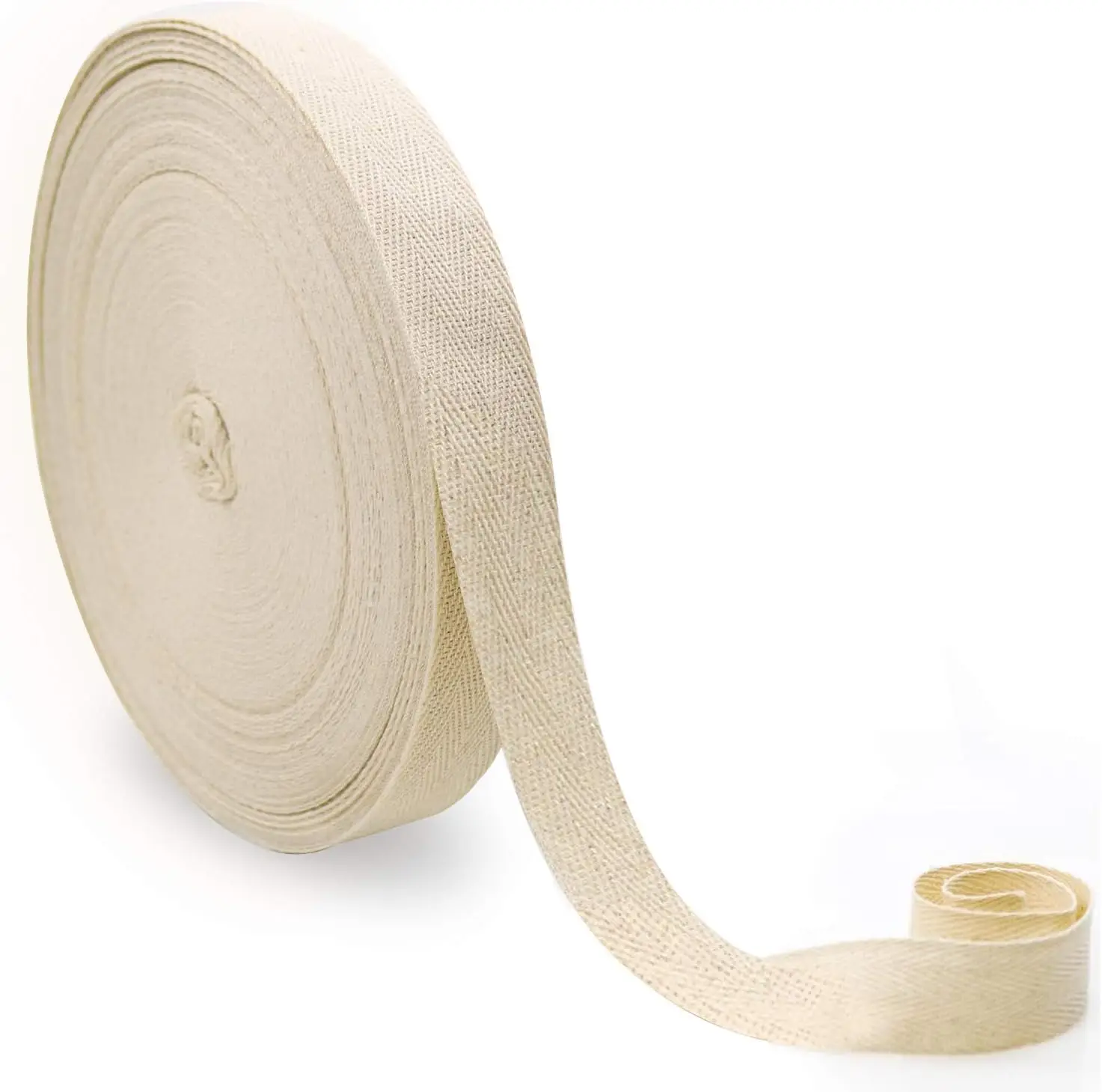 Eco-Friendly Custom Printed Organic Gift Herringbone Pattern Cotton Tape Ribbon