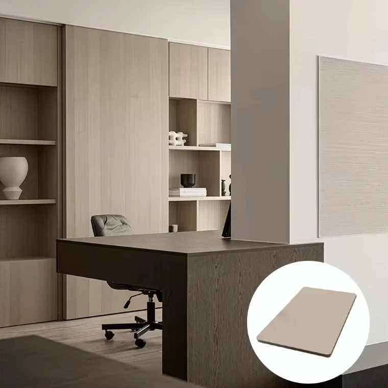 Chinese Minimalist Style Solid Metal Carbon Crystal Plate PVC Wall Board Similar To Baijax