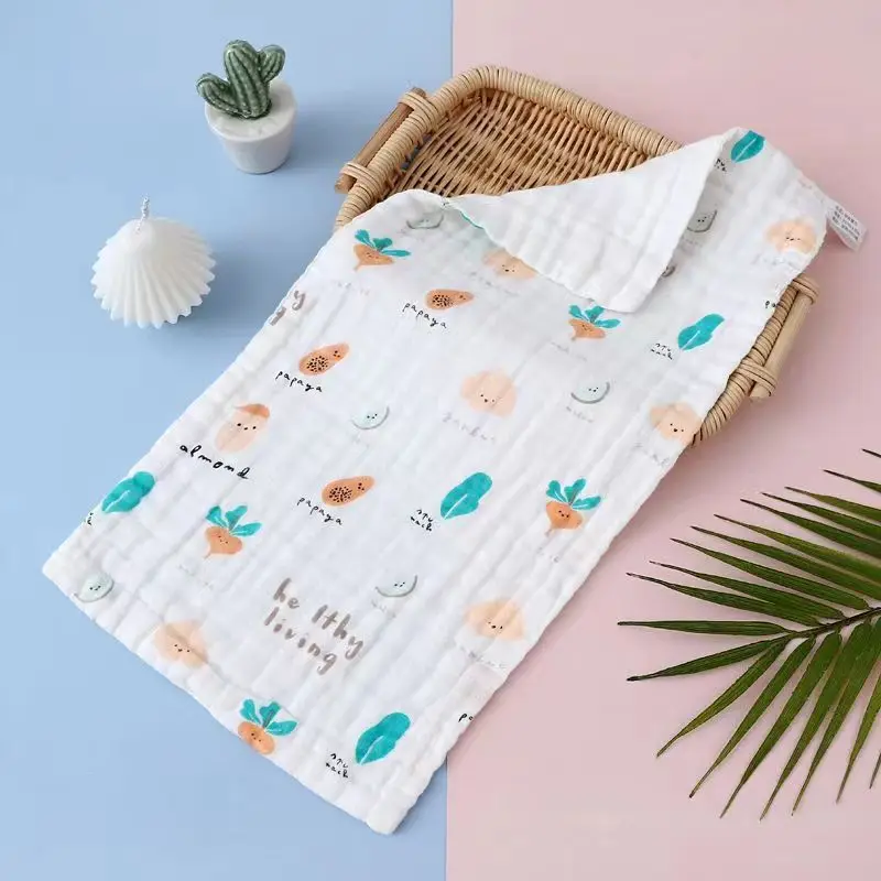 Newborn 6-Layer Cotton High-Density Child Towel Knitted Bedding Baby Blanket Wearable Fabric with Water Filling Kids 0-3 Months