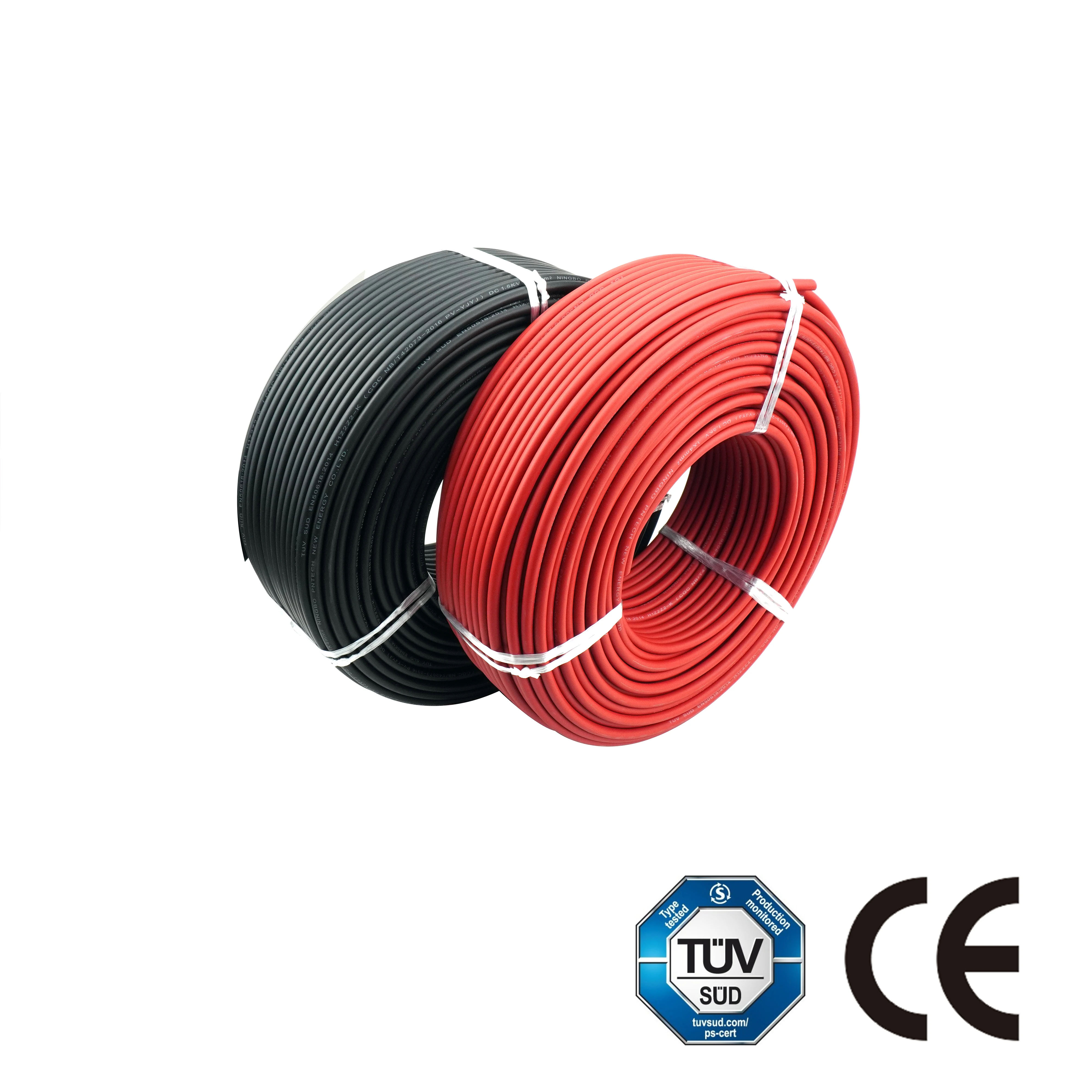 Ассоциацией по техническому надзору (TUV) H1Z2Z2-K подходит 6.0mm2 20 м кабель для фотоэлектрической солнечной батареи соединение