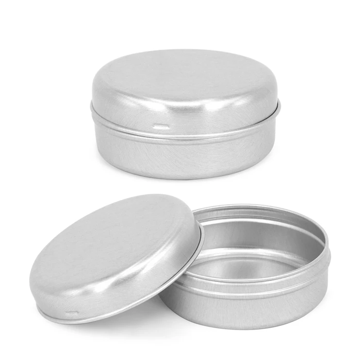 60g metal soap tin box Empty Lip balm Aluminum Tins Cosmetic Round Cream Jars