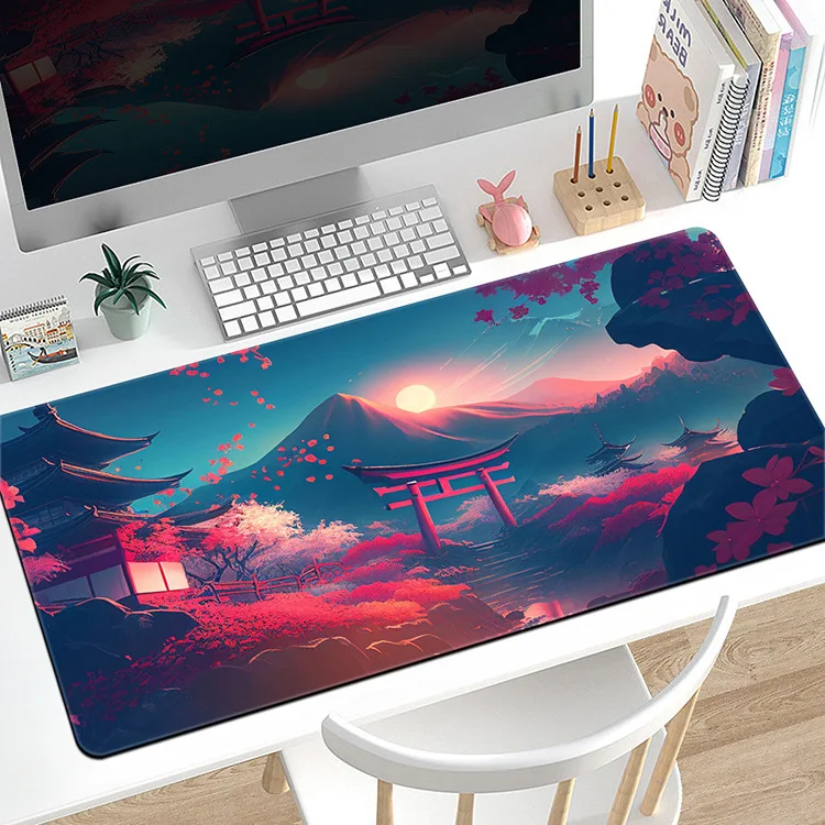 Wholesale 31.5 x 11.8inch/80cm*30cm Gaming Mouse Pad XL Desk Mat with 3mm Non-Slip Base Stitched Edge Mousepad Anime Mouse Pad