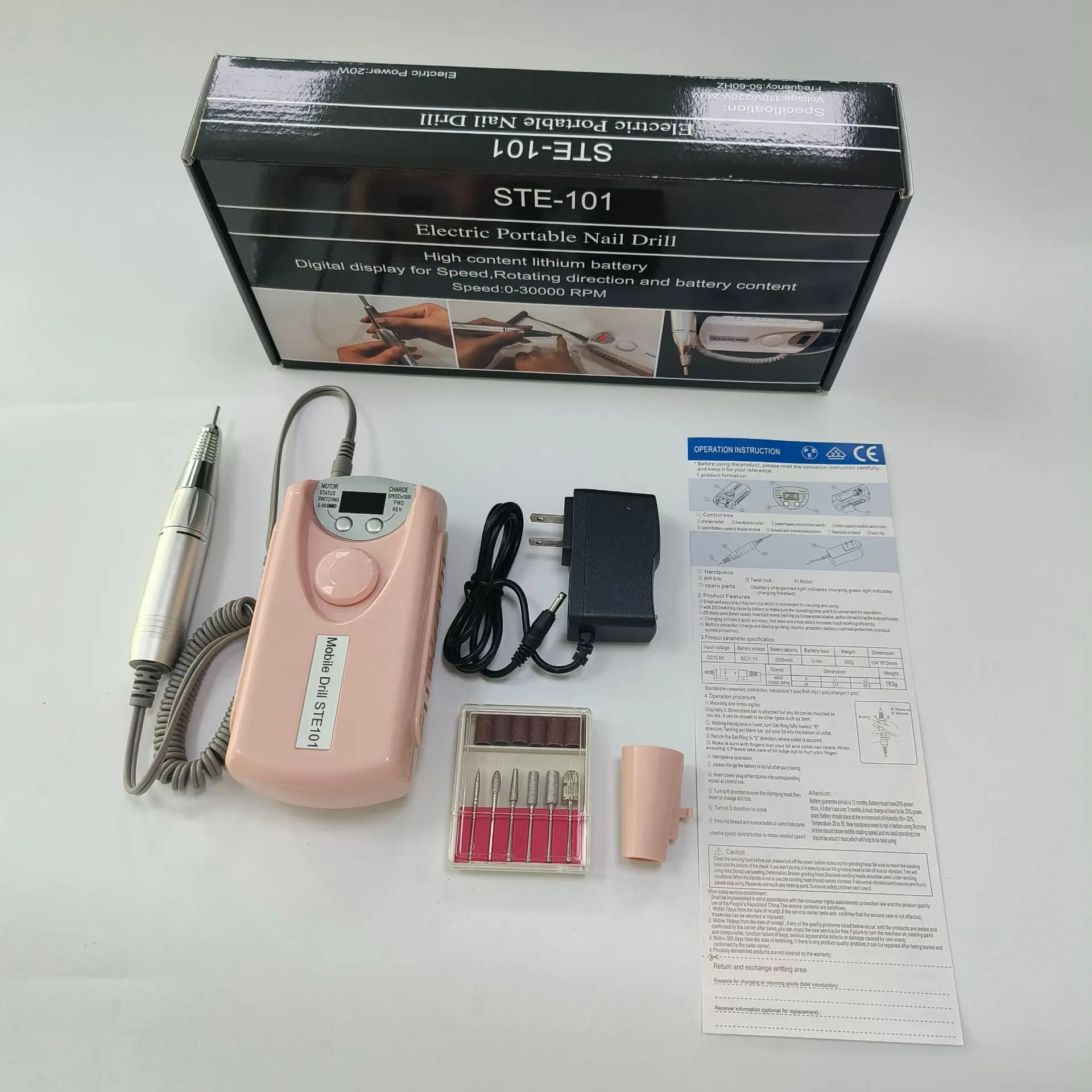 Nail Drill for Acrylic Powder 30000 RPM Nail Electric Efile Nail Drill Machine