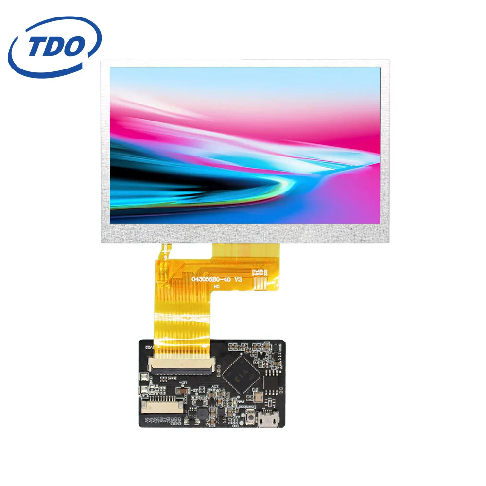 TDO 4.3 inch 480*272 TN HMI Screen UART Serial TFT LCD display Module for Arduino/STM/ESP with  TTL Interface