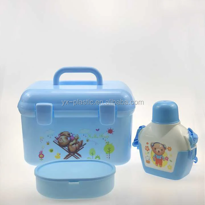 BPA free plastic lock lunch box with handle
