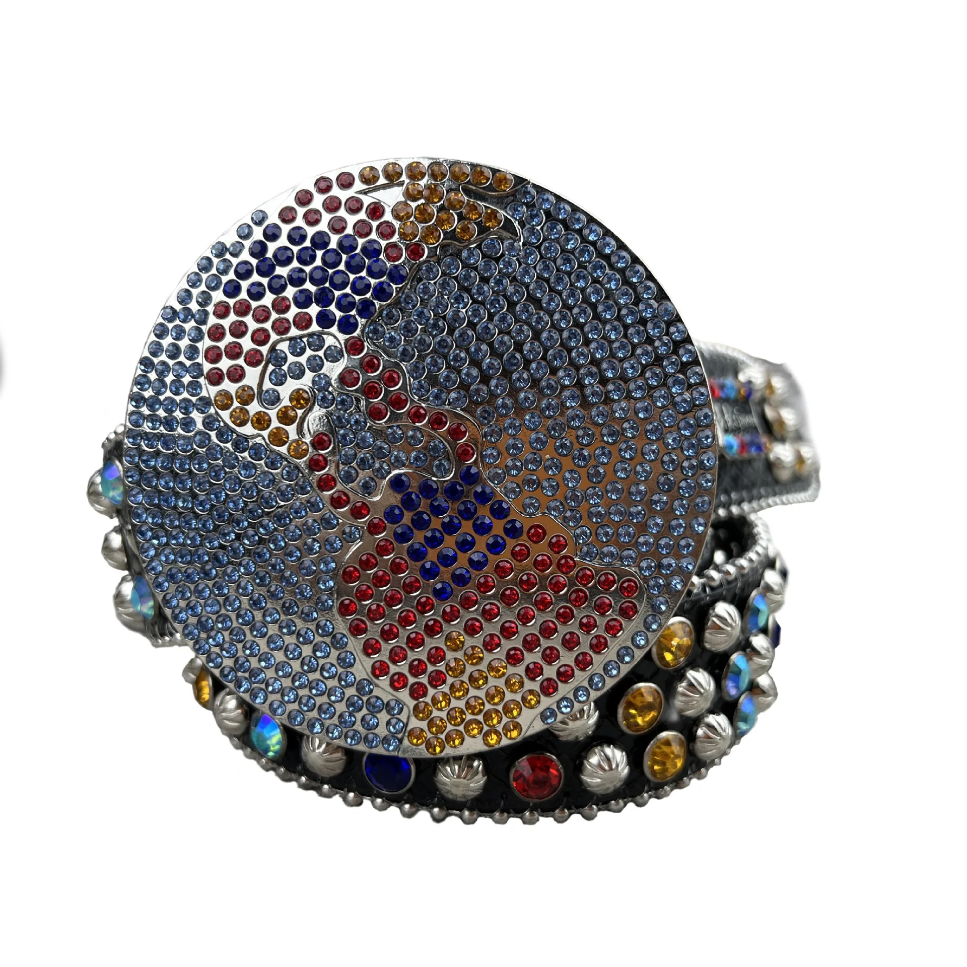 Custom logo PU leather rivet BB belt strap designer shiny no buckle diamond studded rhinestone belts strap for men women