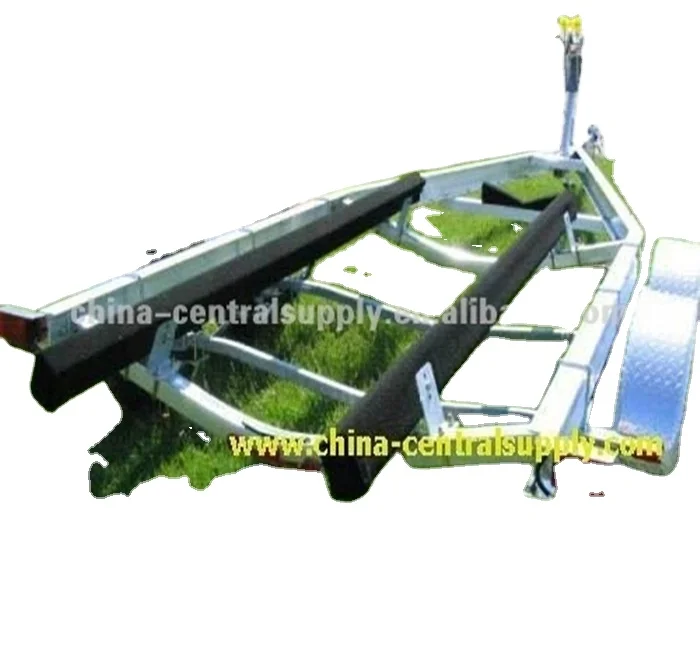 Factory made high quality heavy duty 7.6m Aluminum Boat trailer ACT0108 tandemm axles