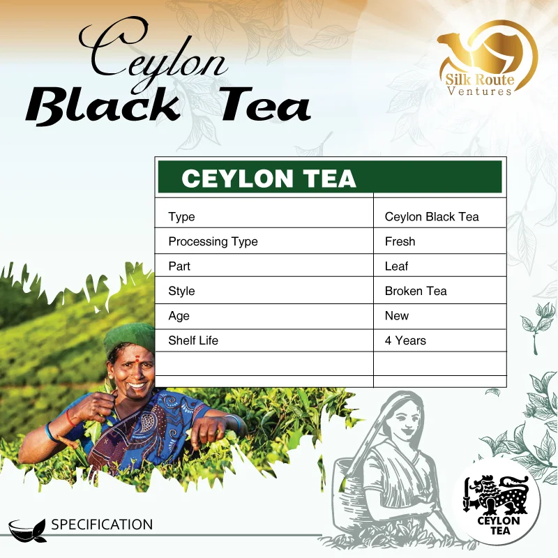 Ceylon Black Tea (BOP) Sri Lanka Premium Quality with custom labeling and free samples for Europe