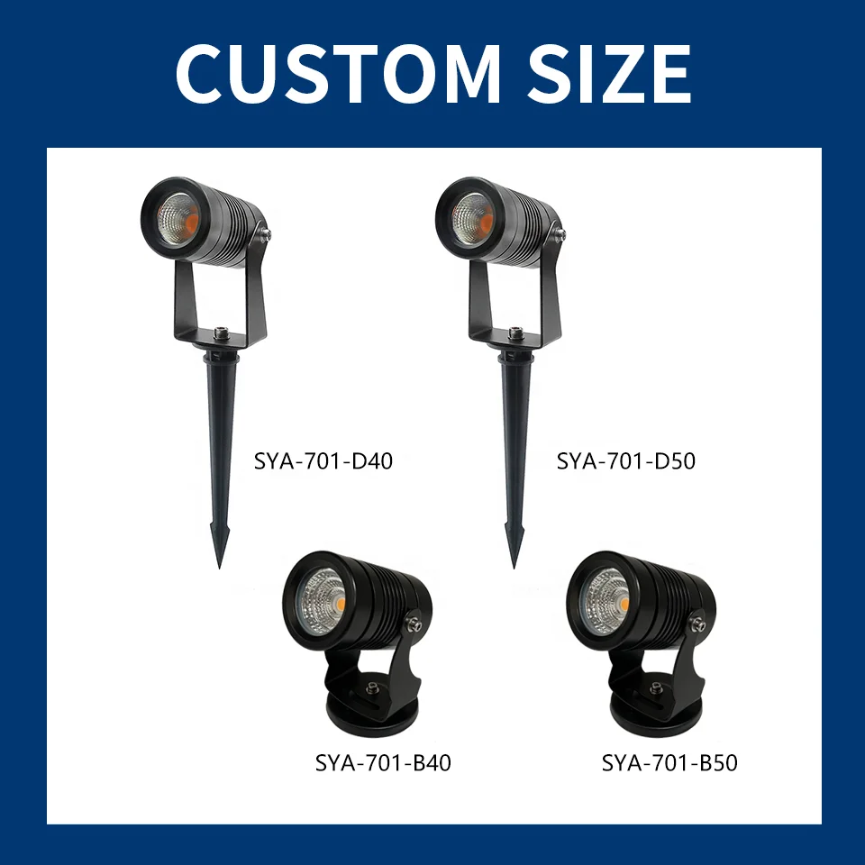 SYA-701 Outdoor Landscape LED Lighting 5W Waterproof Garden Lights COB Led Spotlights with Spiked Stand