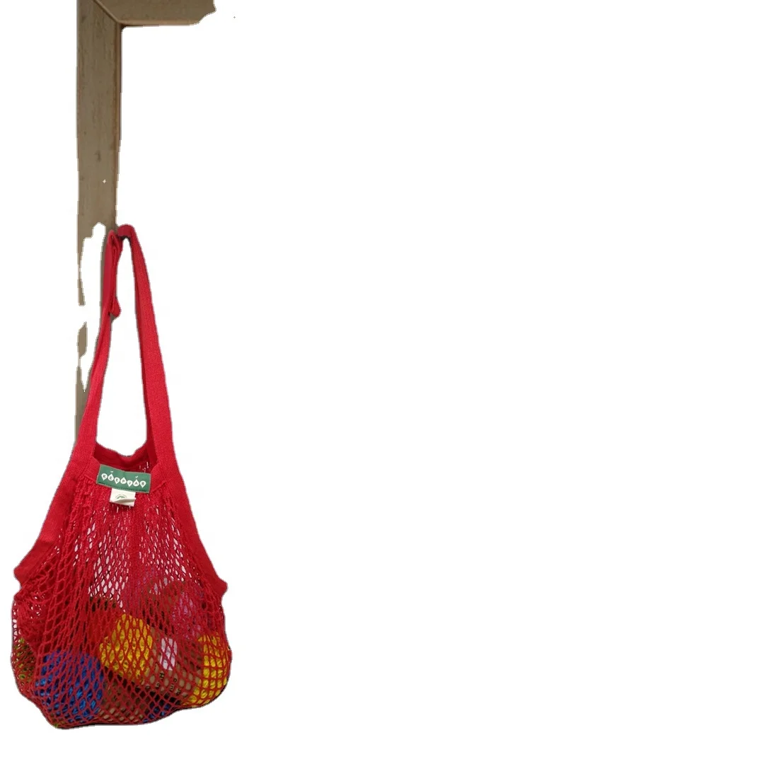 Reusable Natural Cotton Fabric Drawstring Mesh Bag for Product Carry