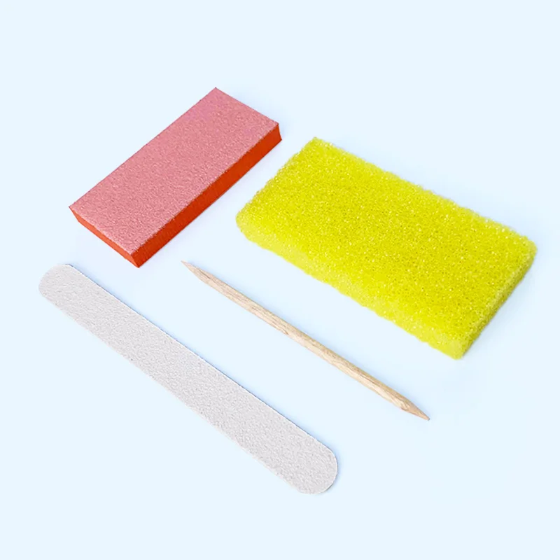 США Бесплатная доставка 200 набор опознавательных знаков чехол одноразовые 4 шт. маникюрный набор Профессиональный 4 в 1 педикюрный набор для ногтей для салонов красоты