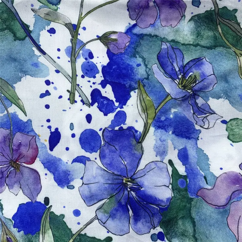 Digital Printed Cotton Muslin Gauze Baby Fabric white muslin fabric No MOQ