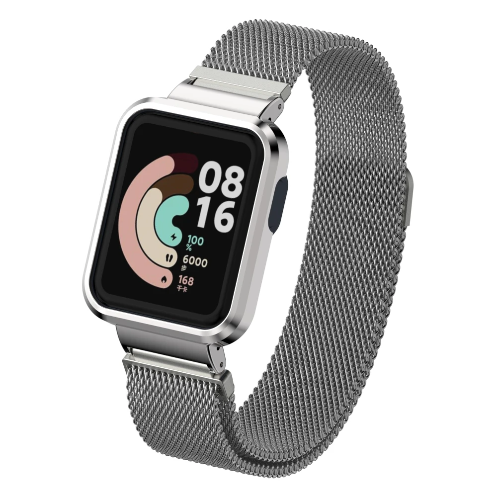 ODM HOLDMI new global hot sell RM-10102 series silver color magnetic milanese strap for redmi miwatch lite
