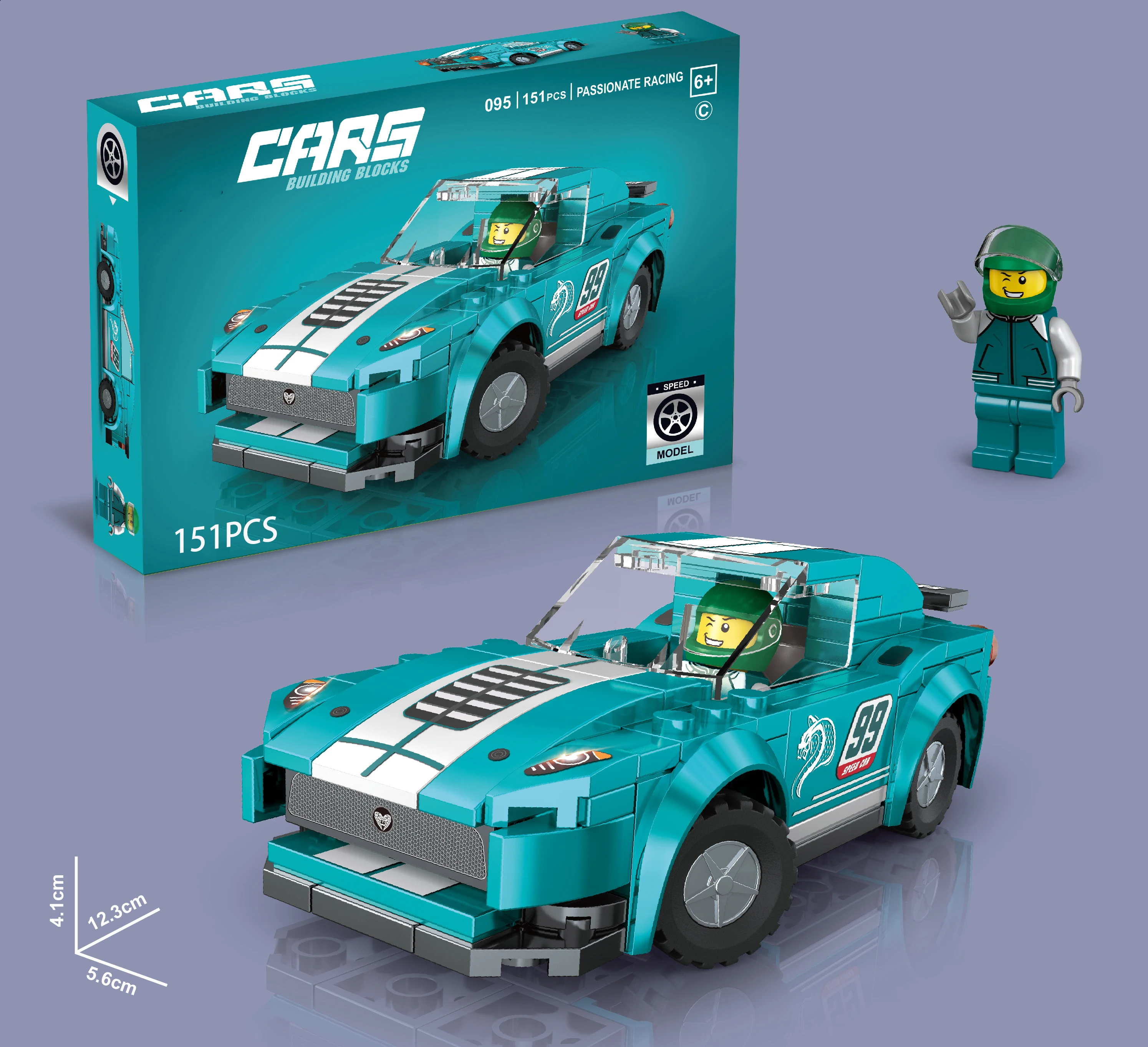 Model Toy Building Blocks Compatible With legoing DIY block building car educational toy car