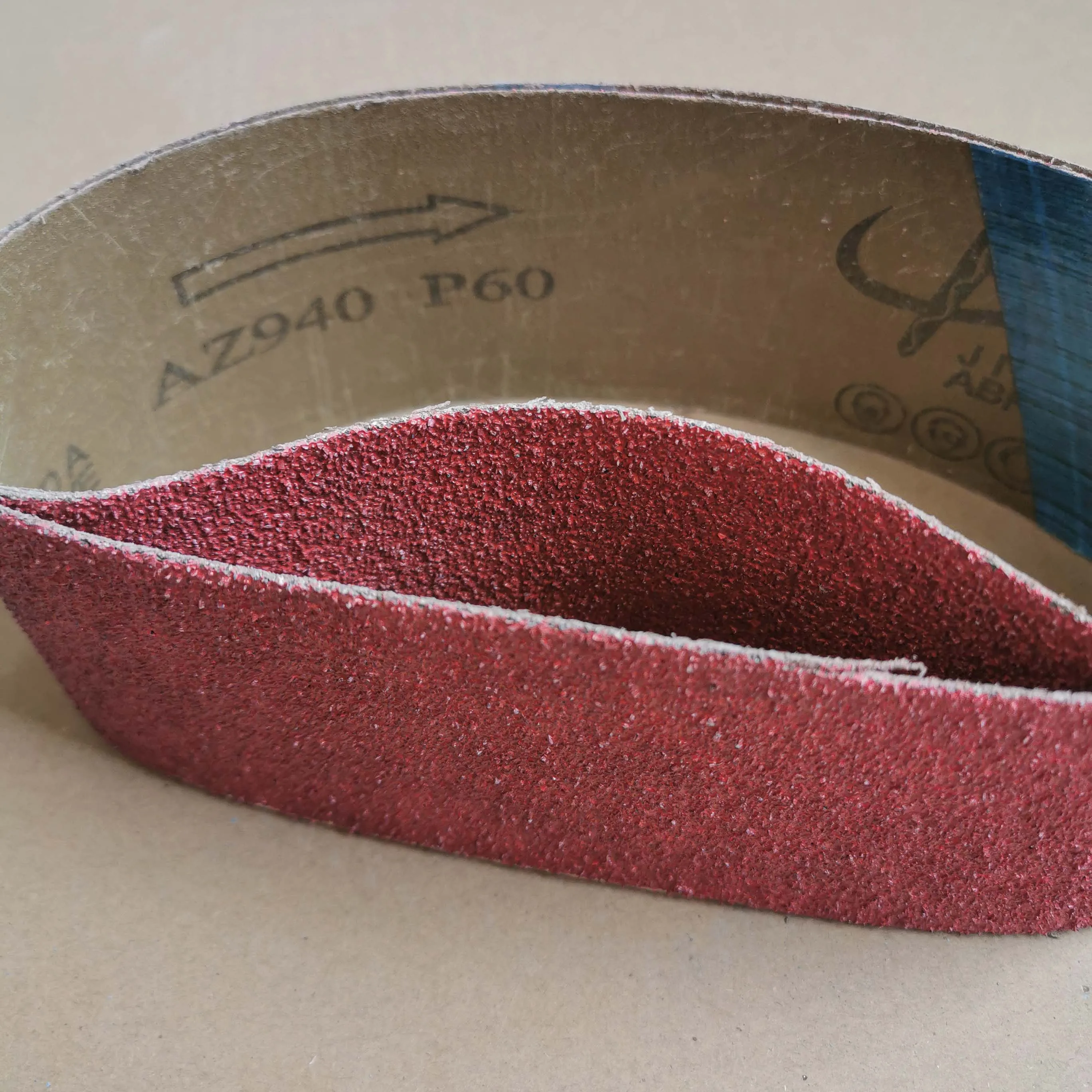 75x533 Customized size Y weight hard cloth aluminum oxide and zirconia abrasive sanding belt sanding roll