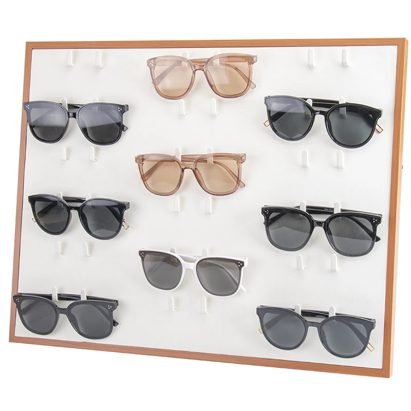 Customized 18 Slots Sunglasses Display Showcase Display Rack Watch Sunglasses Tray