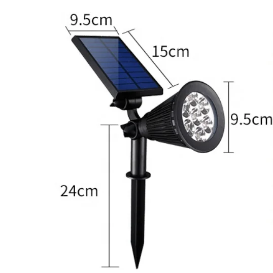 2W LED Waterproof Solar Light Wall Outdoor Lamp Energy Saving Hanging Garden Light Solar Spot Lamp