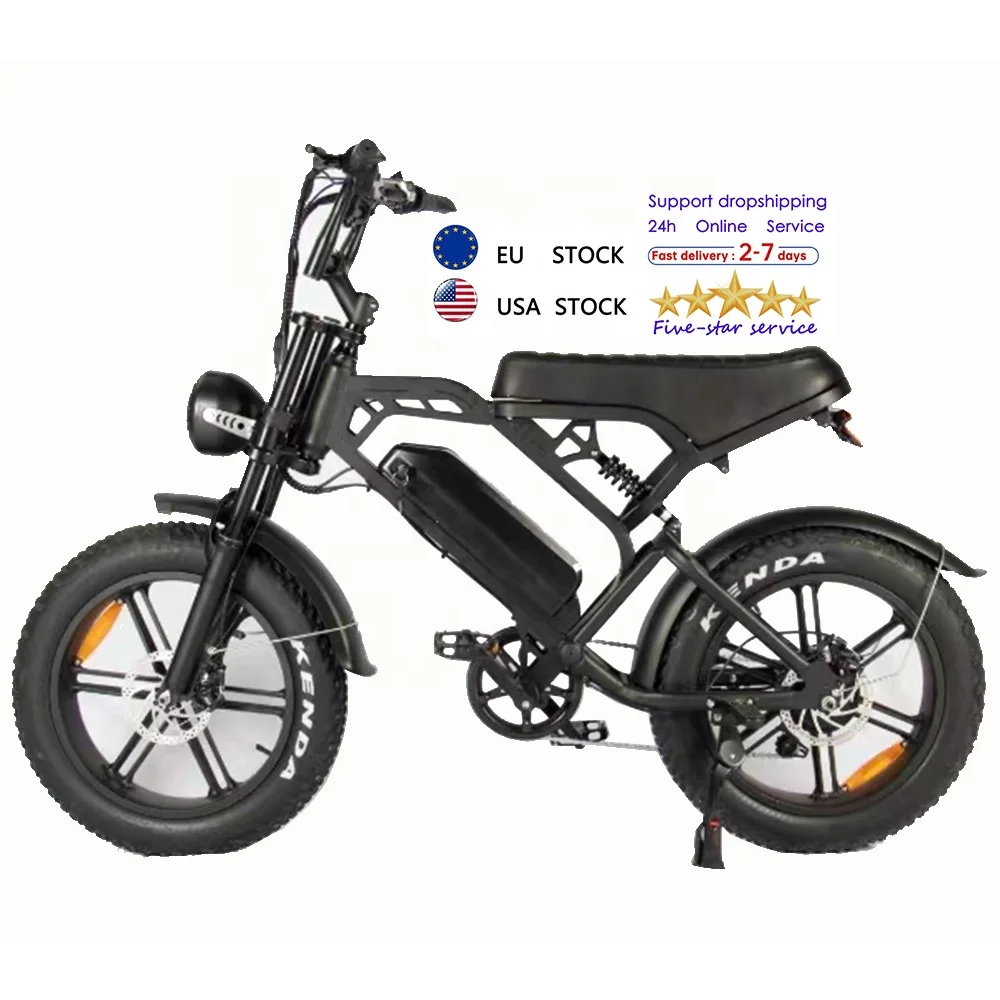Электровелосипед 20*4 дюйма V20 Pro fatbike eu stock электровелосипед с полной подвеской Электрический горный велосипед