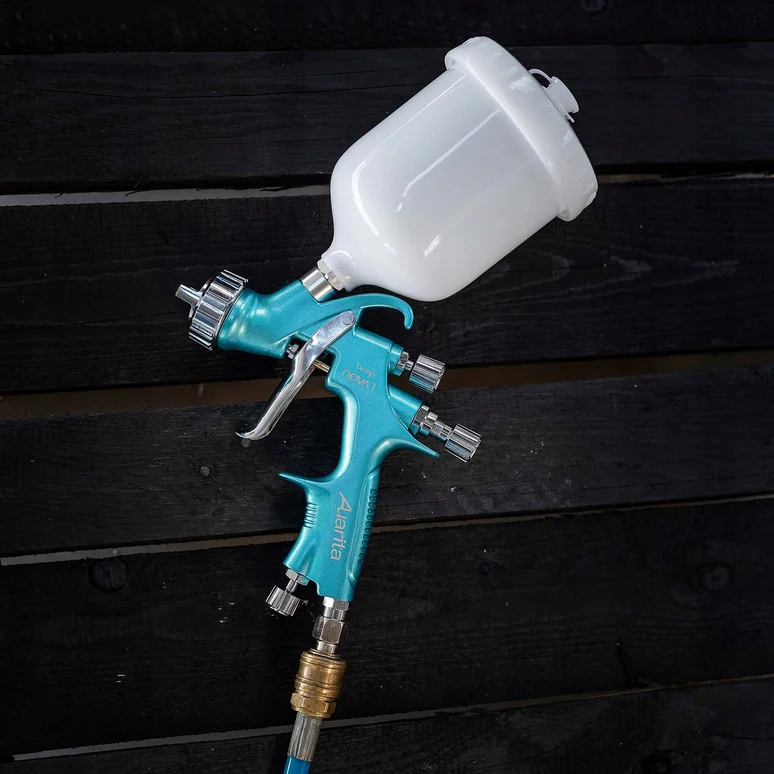 NOVA 1 Original Auarita Spray Gun LVMP Nozzle 1.3mm Gravity Feed Blue 600ml for car