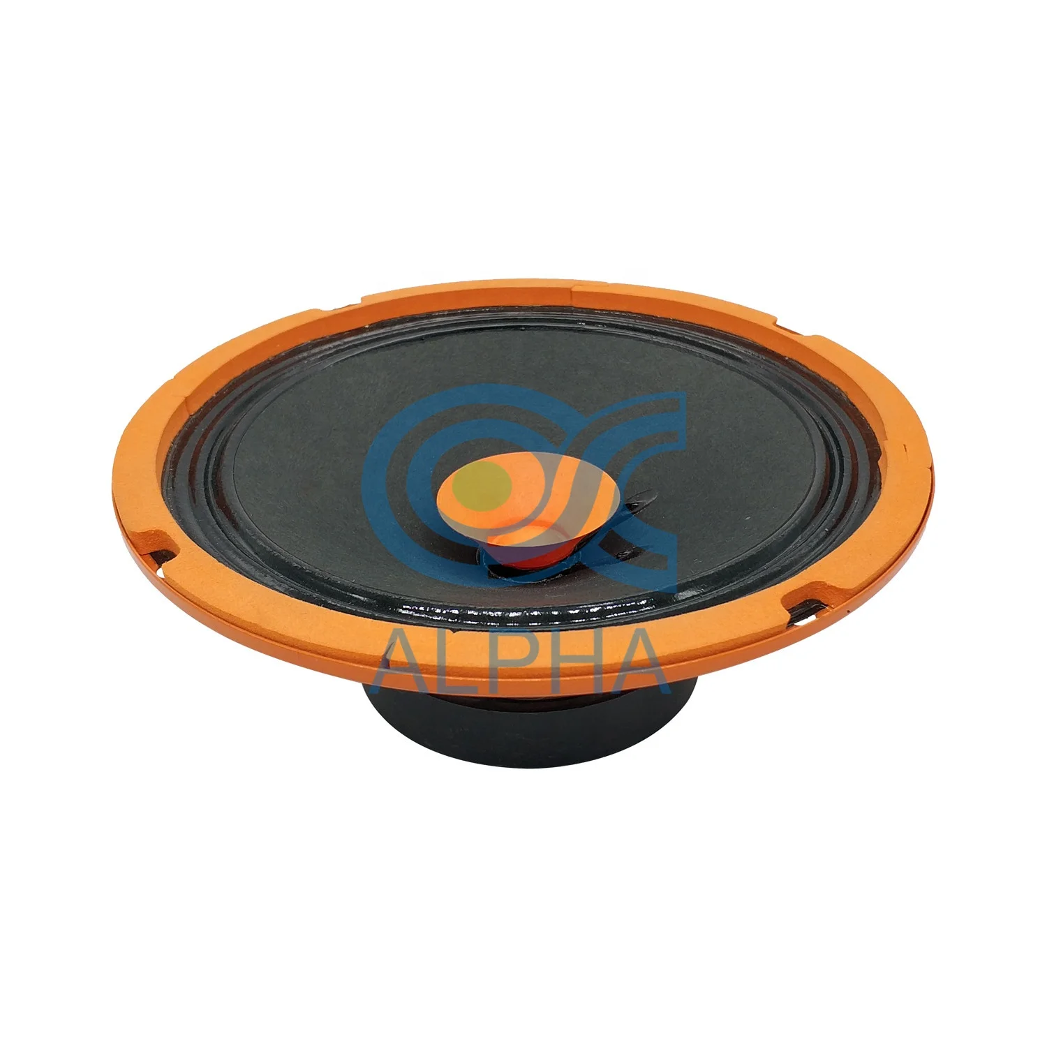 6.5 inch car audio loudspeaker powered music amp loudspeaker highend subwoofer round car speaker with orange gasket double cone
